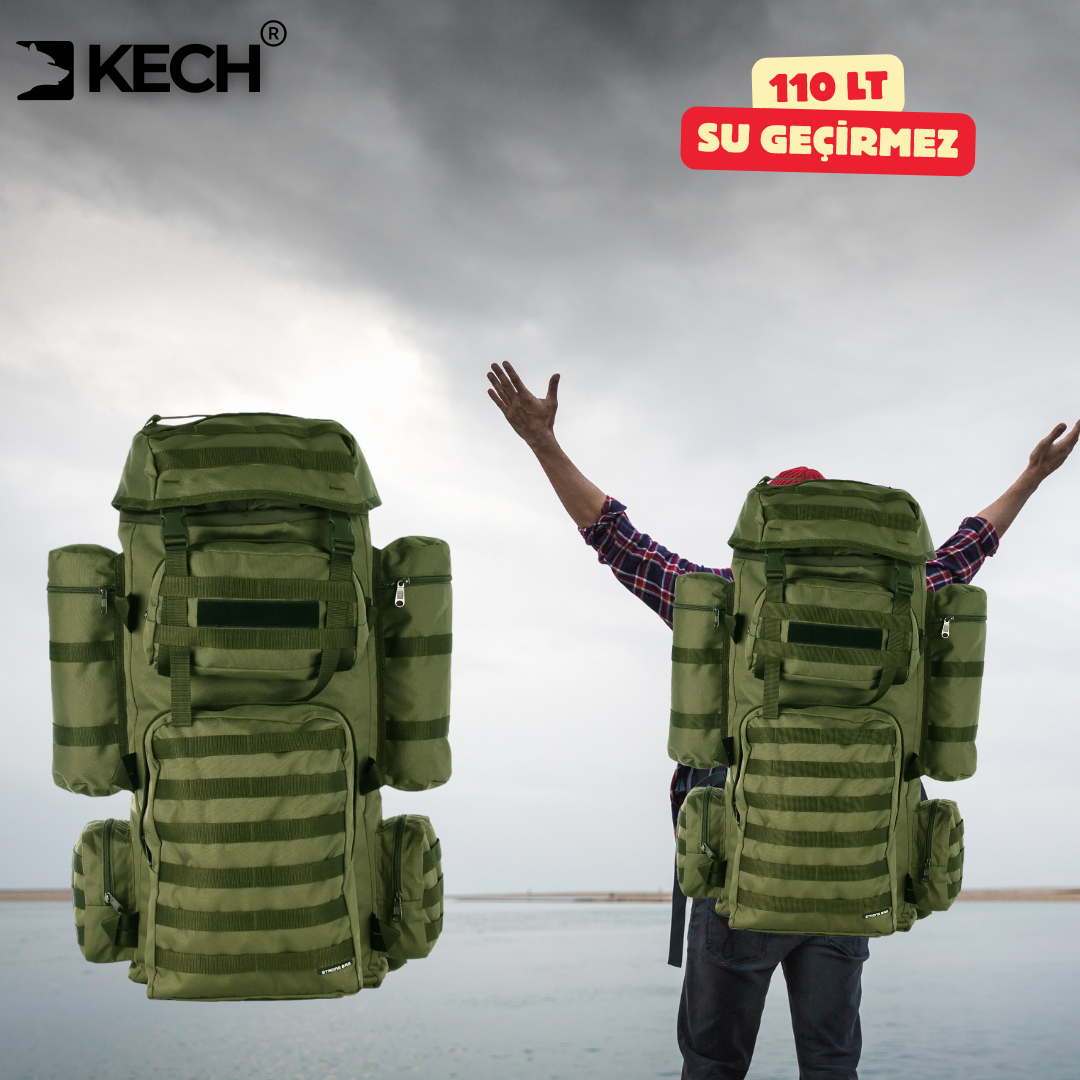 110 LT Outdoor Askeri Operasyon Sırt Çantası Yeşil