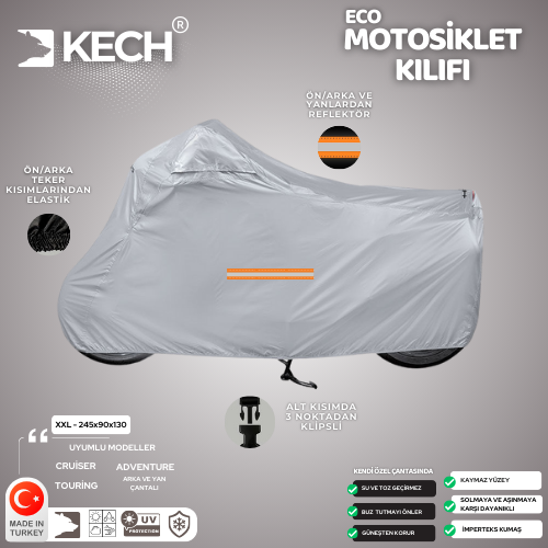 KECH Motosiklet Brandası Eco Gri